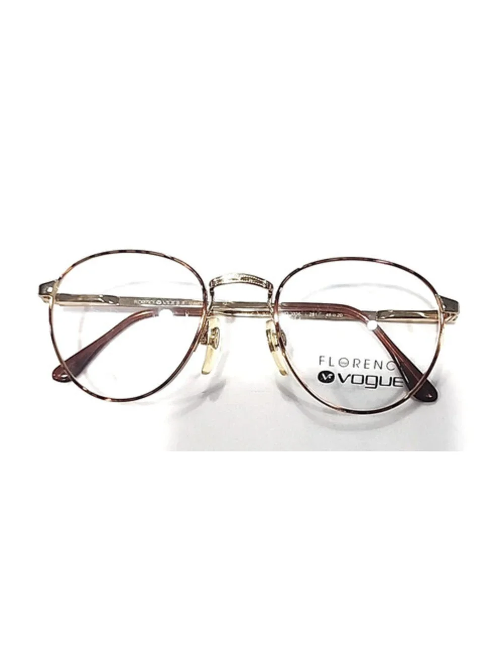 Vogue VO3036 281 Floence Sm Petite Tortoise Gold Round Eyeglasses 48-20 130